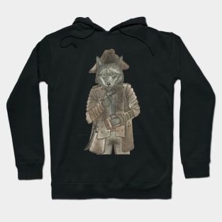 Steampunk Pirate Wolf with Treasure Box Hoodie